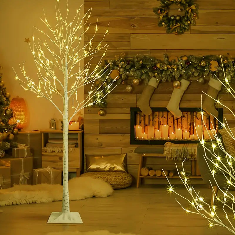 Halloween & Weihnachten LED Birkenbaum