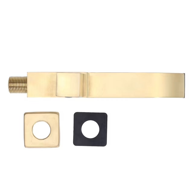 Wandmontierter Wasserhahn mit gebürstetem Gold-Finish