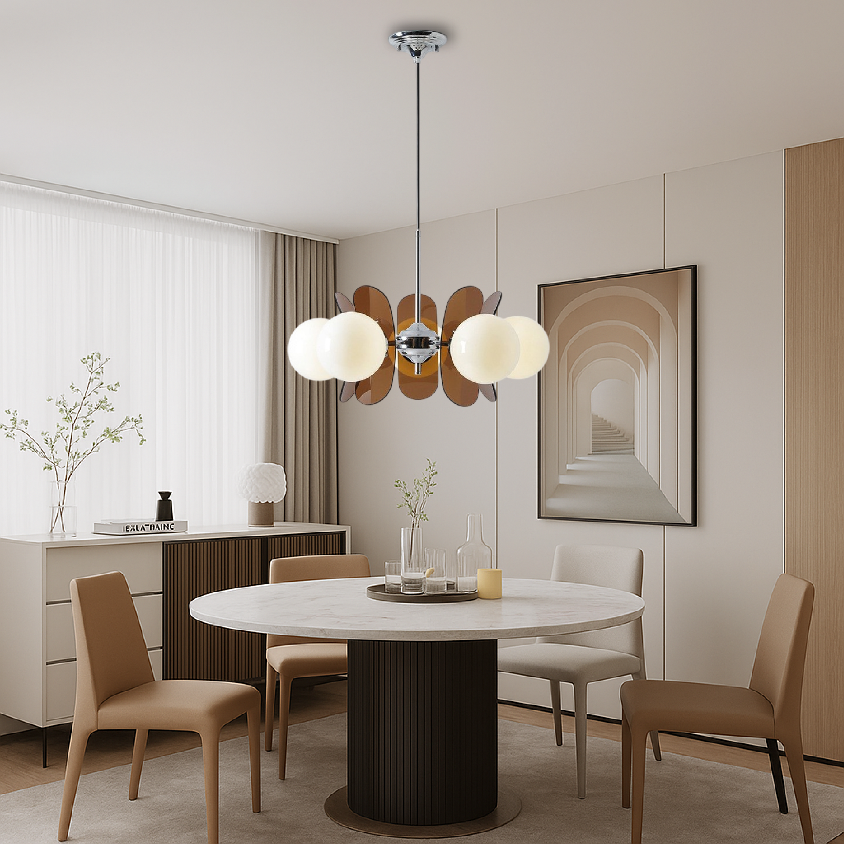 moderner kronleuchter wohnzimmer bauhaus design deckenleuchte warmes licht