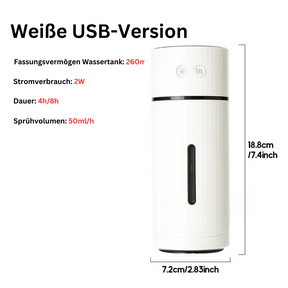 Rotatable mini humidifier with light 