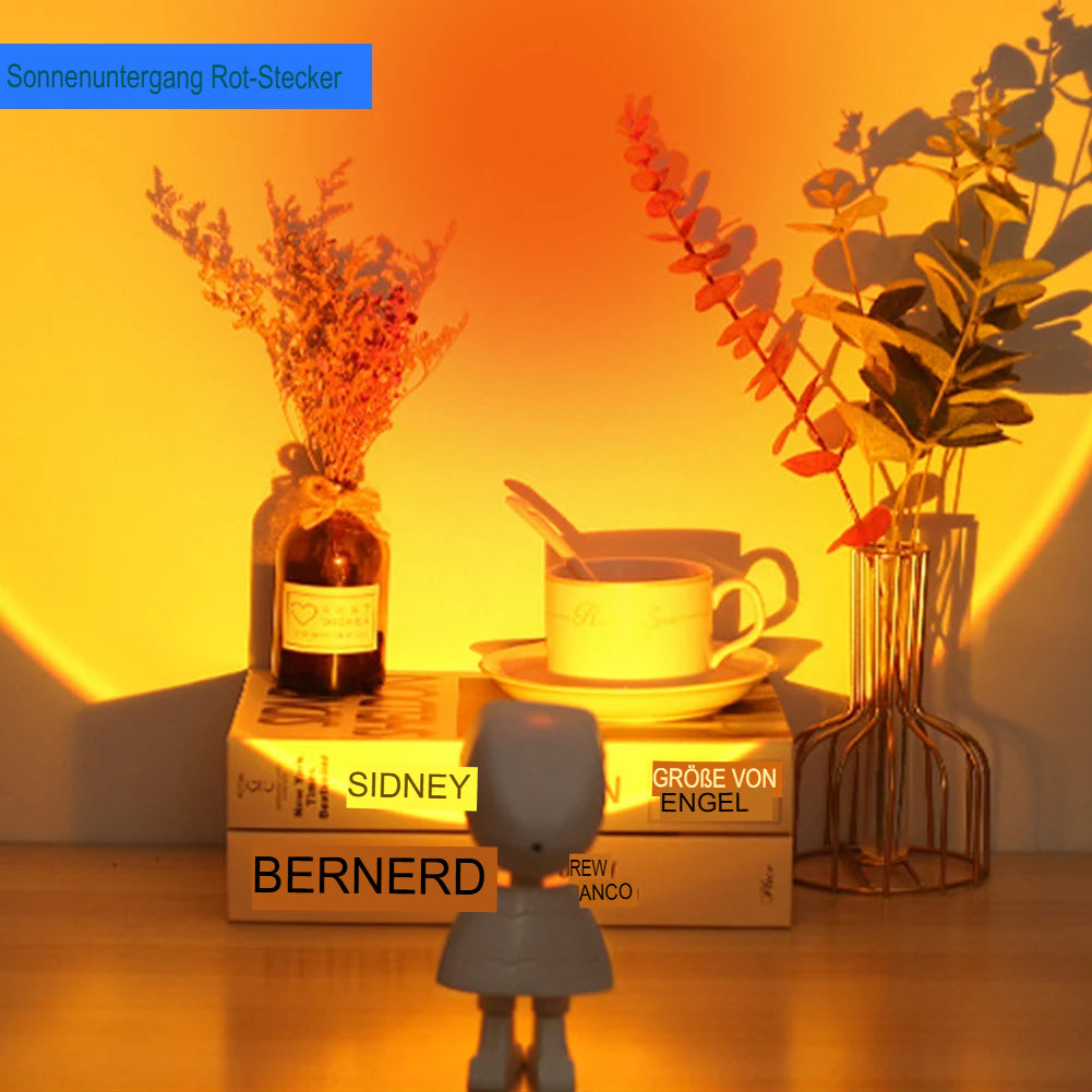 LED-Sunset-Lampe – Traumhafte Projektionen für gemütliche Abende-Aster Selection