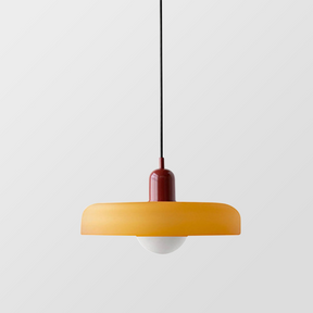 Bunter Bauhaus Glas-Pendelleuchte
