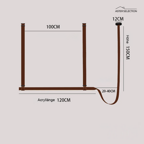 Luxus Leder Pendellampe