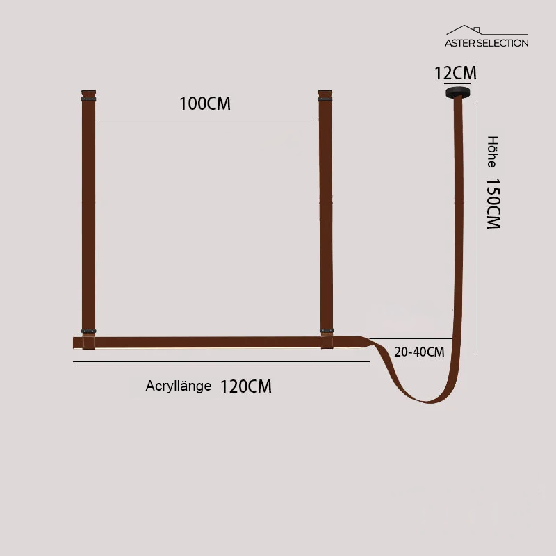 Luxus Leder Pendellampe