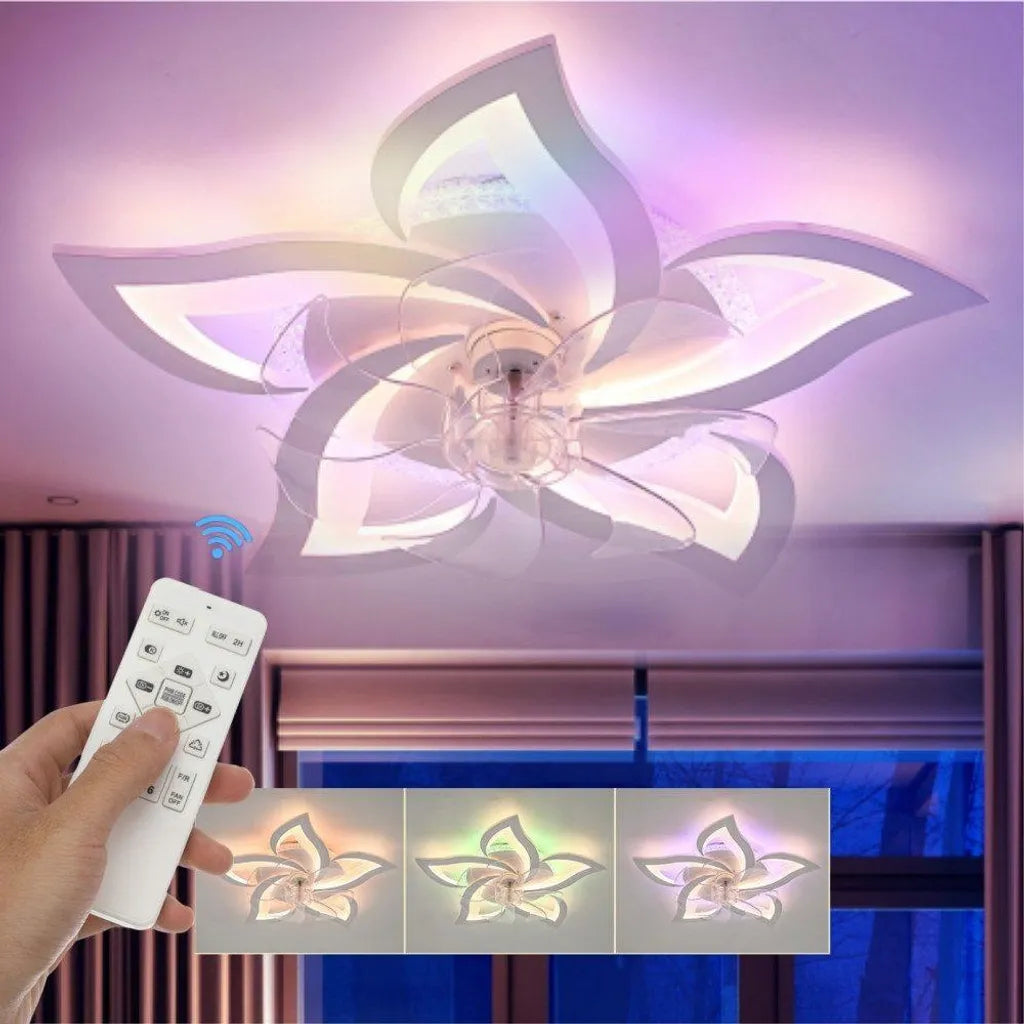 RGB-LED-Deckenventilator mit Fernbedienung