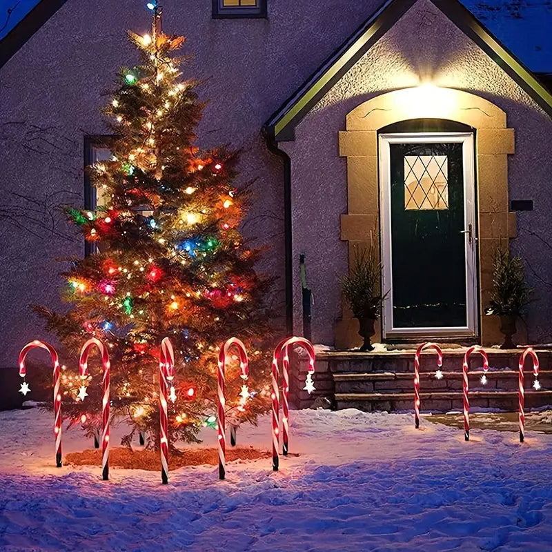 Weihnachts Solar Candy Cane Lichter