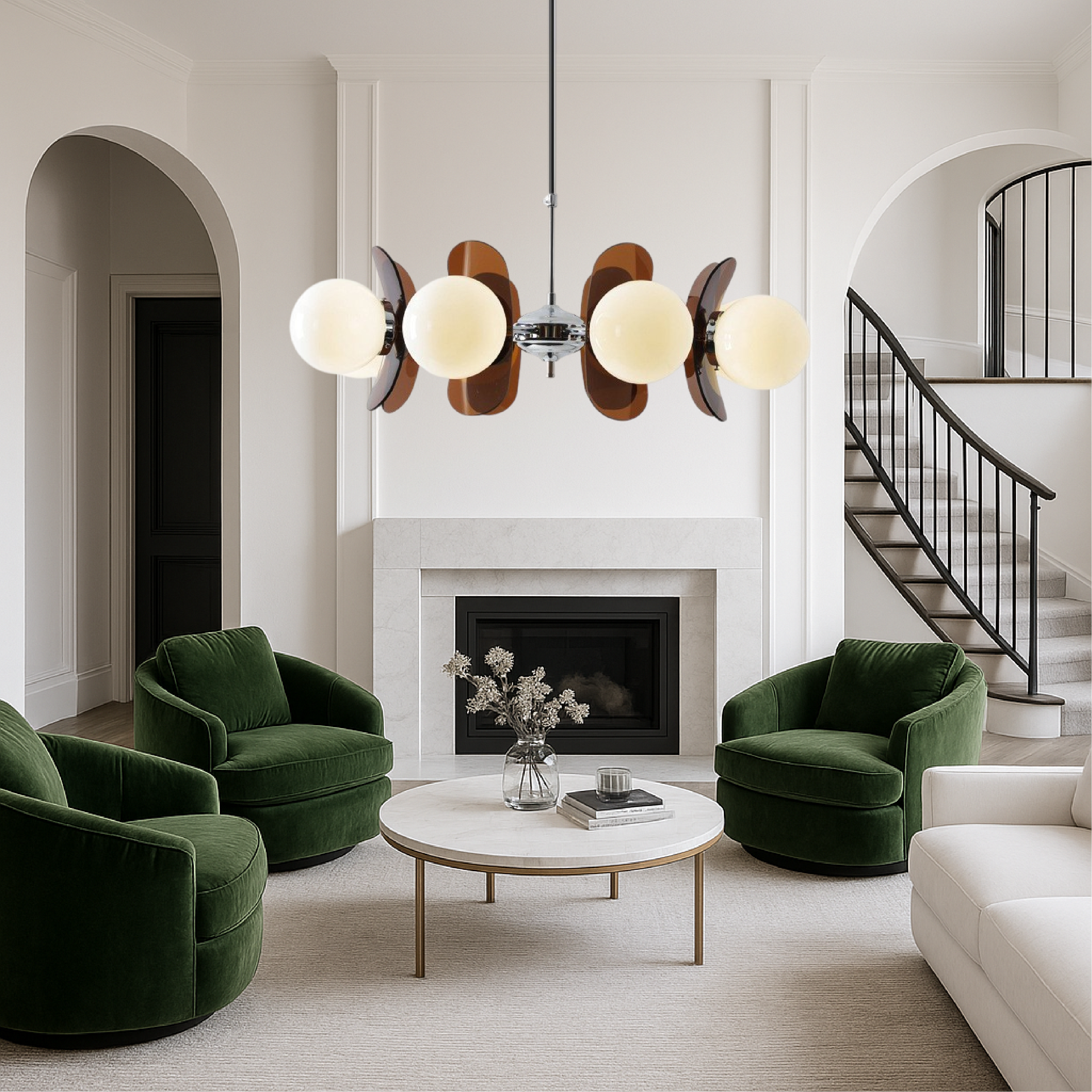 moderner kronleuchter wohnzimmer bauhaus design deckenleuchte warmes licht