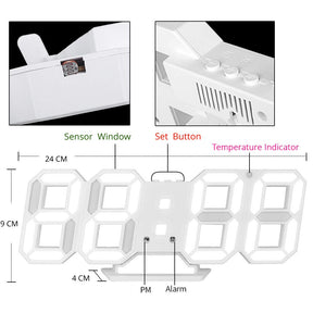 Multifunktionale LED-Wanduhr