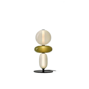 Elegant floor lamp with colored glass