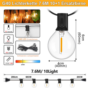 LED G40 Weihnachts Lichterkette