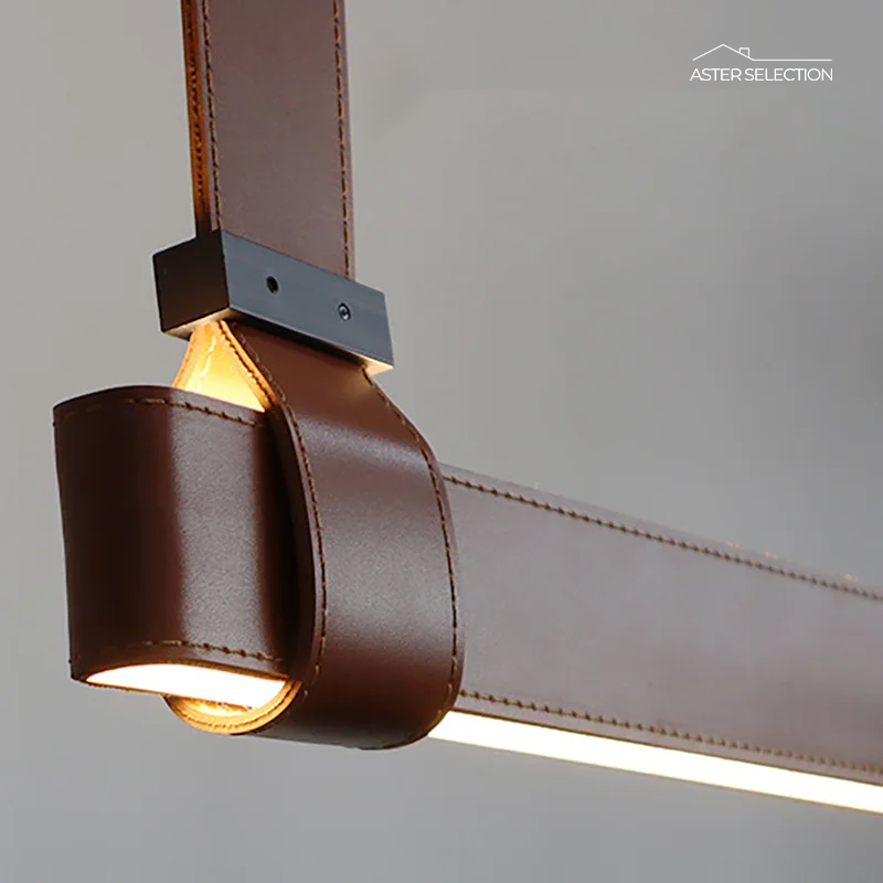 Luxus Leder Pendellampe