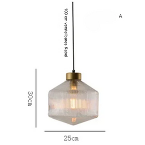 Loft Style Glas Pendelleuchte