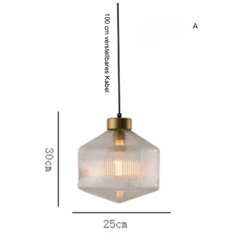 Loft Style Glas Pendelleuchte