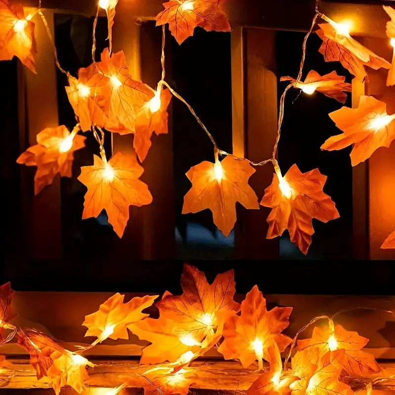 Halloween Ahornblatt Lichterkette