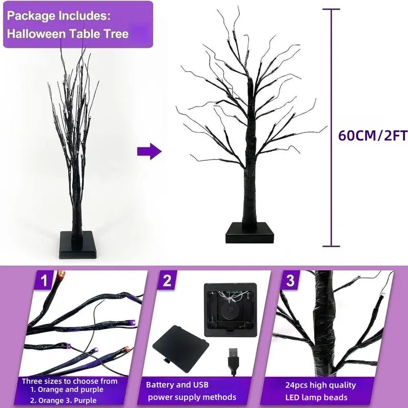 Halloween LED Baum 60cm