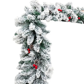 9-Fuß Künstliche Weihnachtsgirlande mit Tannenzapfen & roten Beeren