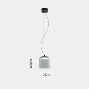 Farbglas LED Pendelleuchte