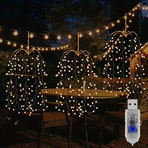 3er Set Baumform LED Lichterkette für Weihnachten & Weihnachtsdekoration