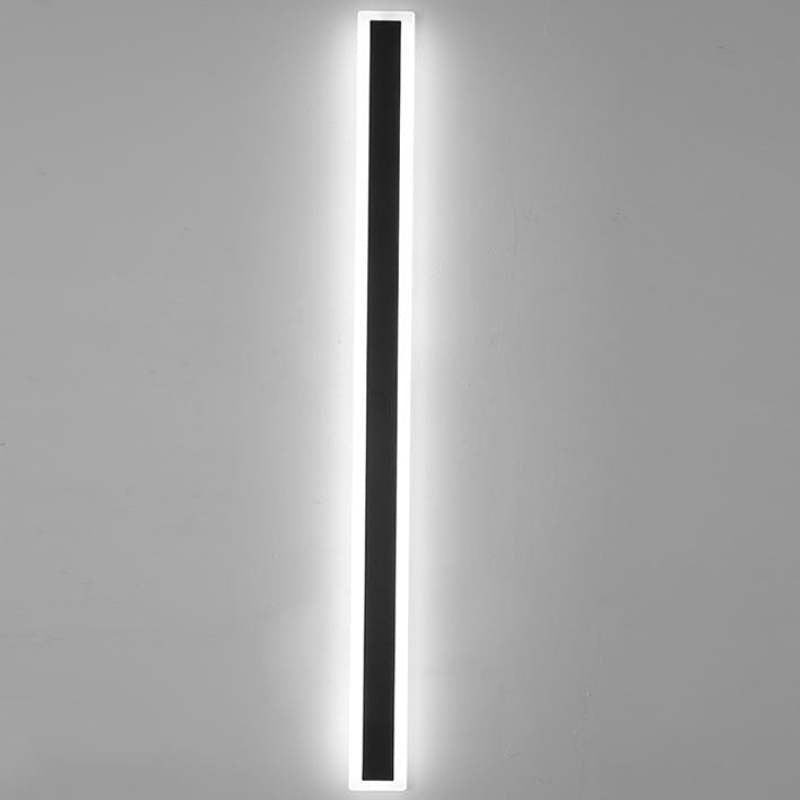 Lineare schwarze LED-Außenwandleuchte