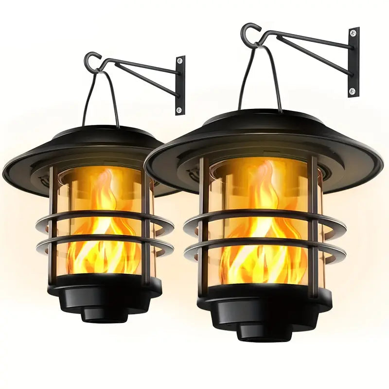 Solar Hängelampe mit Flackerflammen für Halloween & Weihnachten