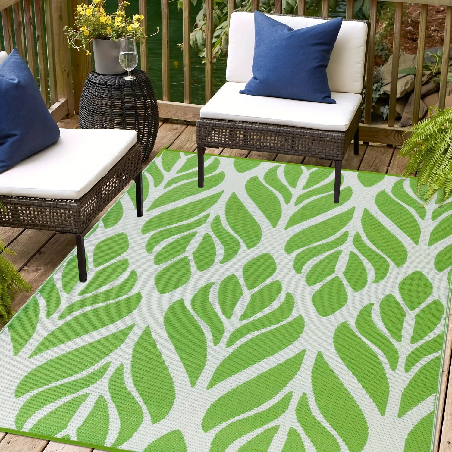 Tapis réversible élégant pour le jardin et la terrasse