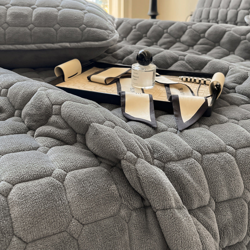 Moderne Tagesdecke mit quadratischer Textur-Aster Selection