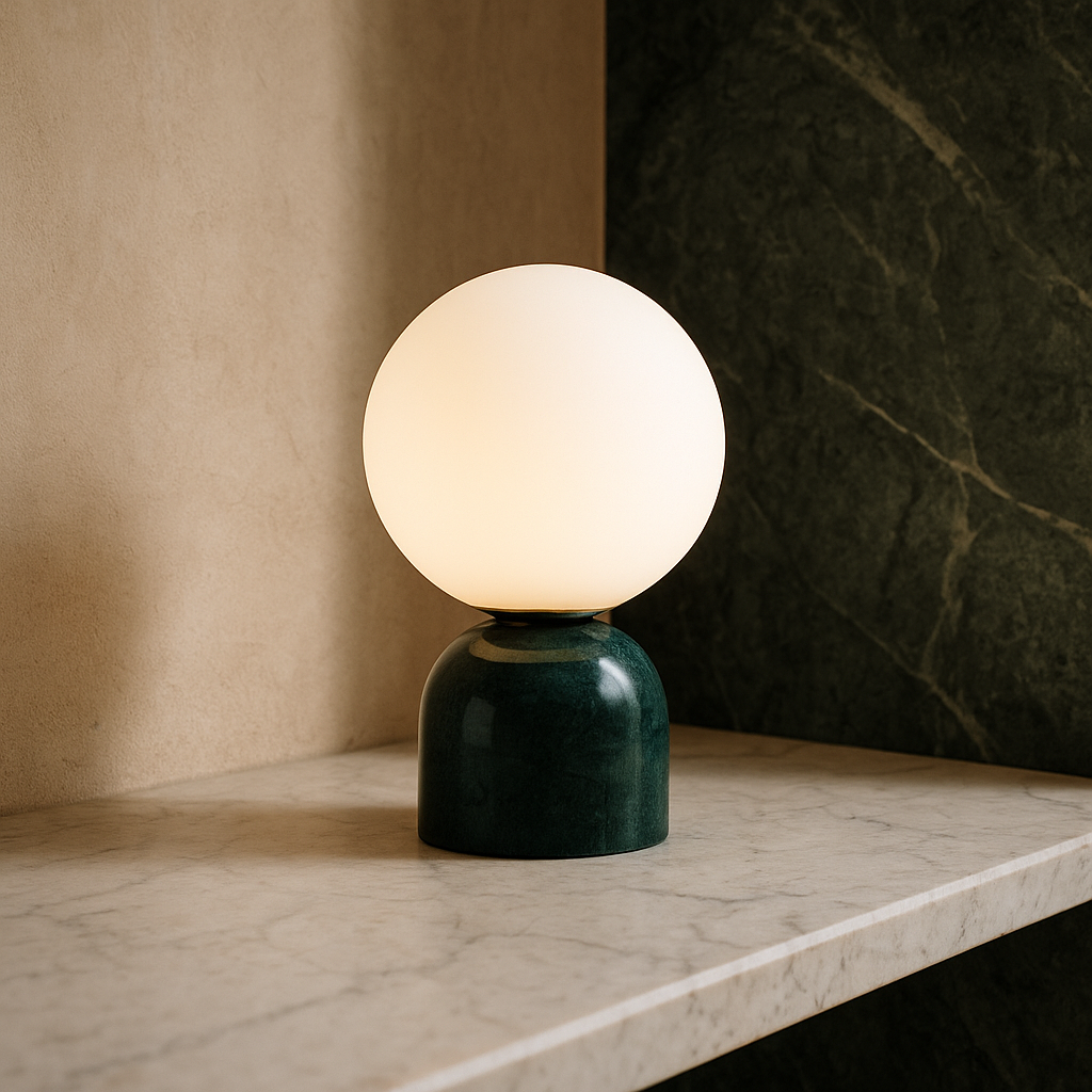 Elegante Tischlampe aus Marmor
