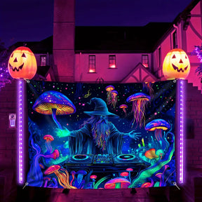 Halloween Fluoreszierendes Wandtuch