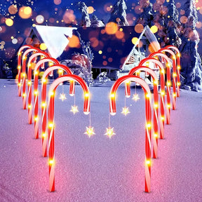 Weihnachts Solar Candy Cane Lichter