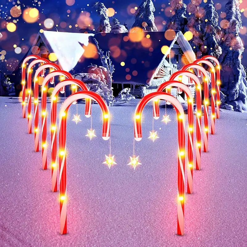 Weihnachts Solar Candy Cane Lichter