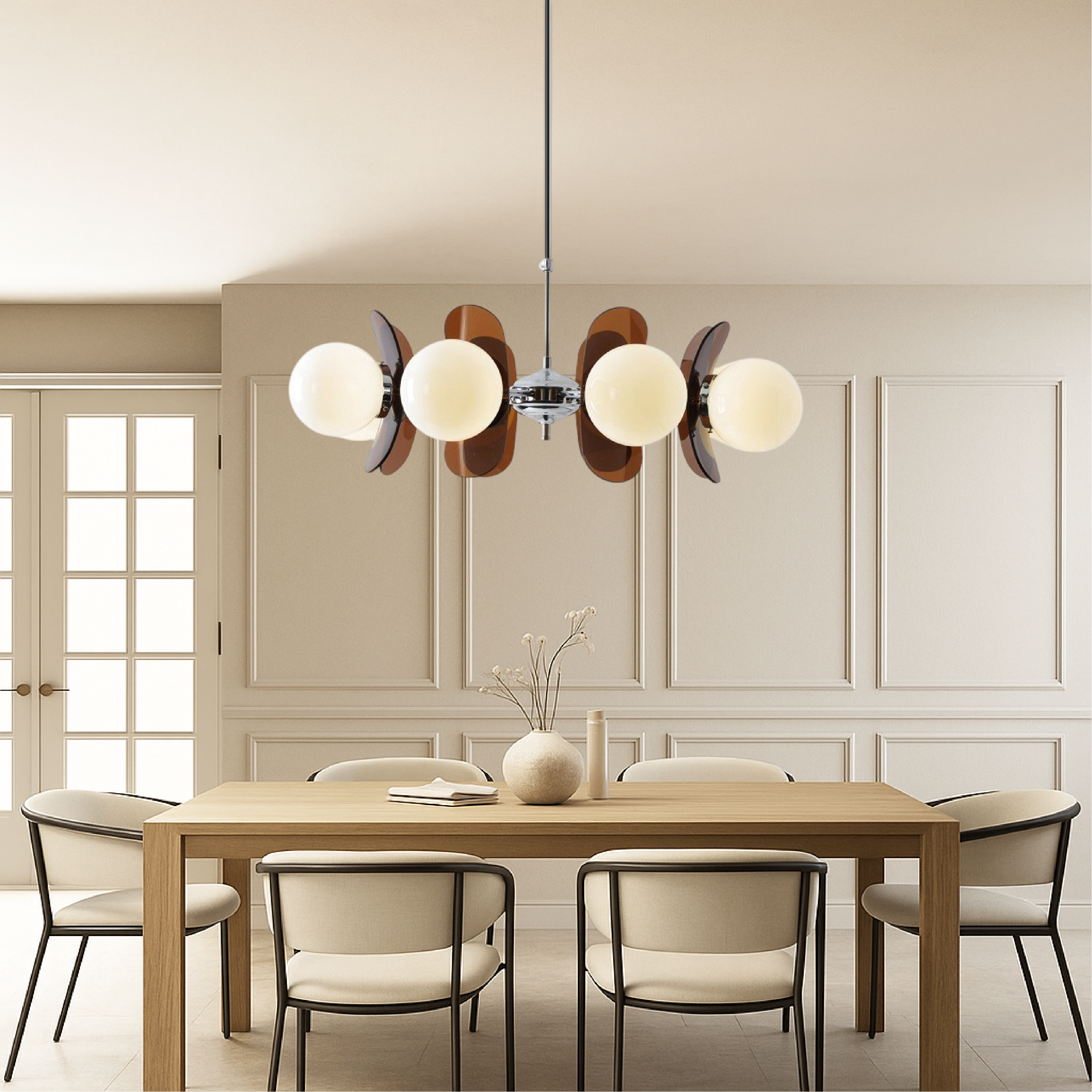 moderner kronleuchter wohnzimmer bauhaus design deckenleuchte warmes licht