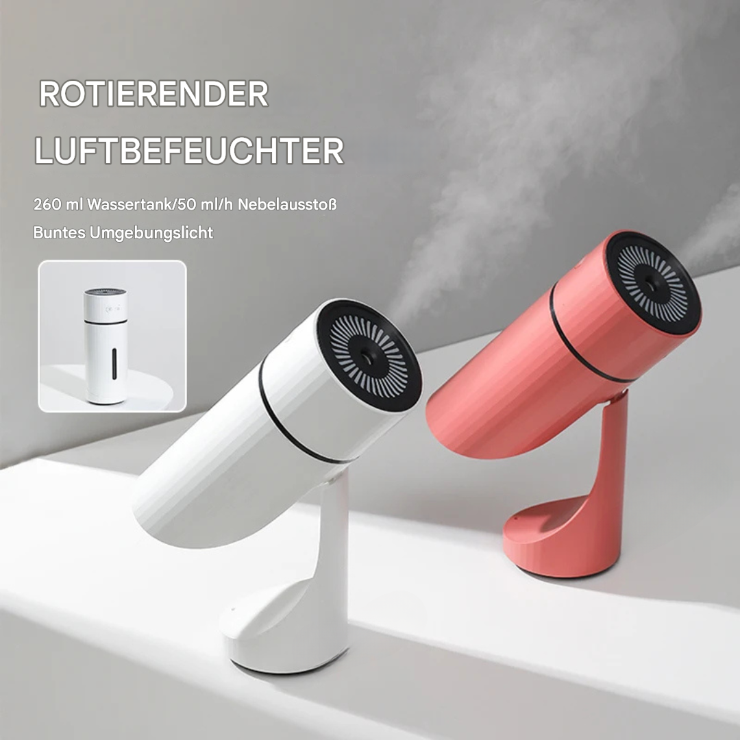 Rotatable mini humidifier with light 