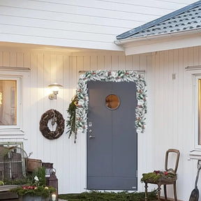 9-Fuß Künstliche Weihnachtsgirlande mit Tannenzapfen & roten Beeren