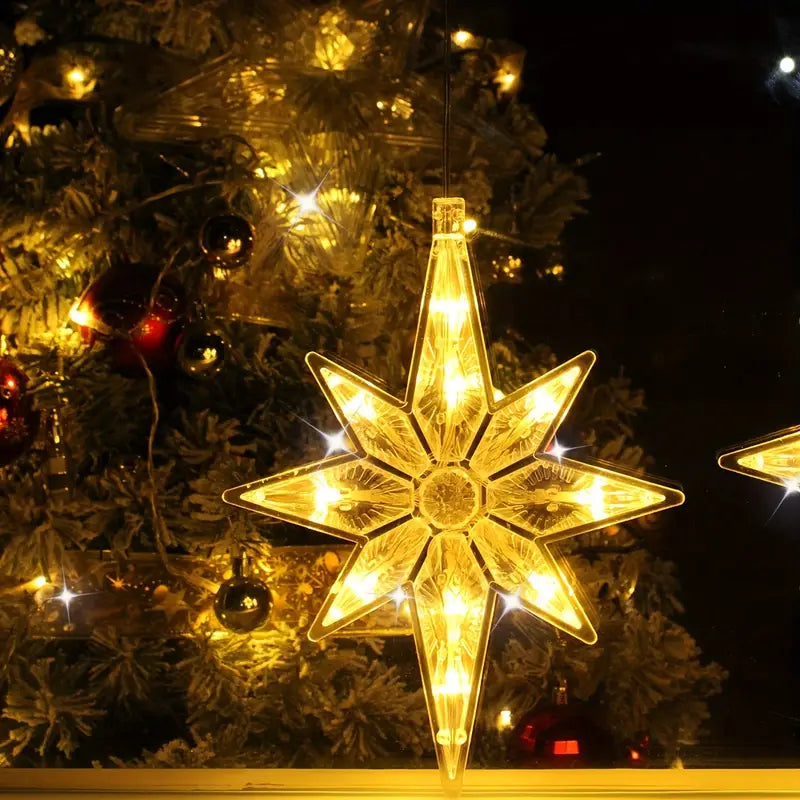 Weihnachts Polaris Saugnapf Lichterkette für Weihnachten & Fensterdeko