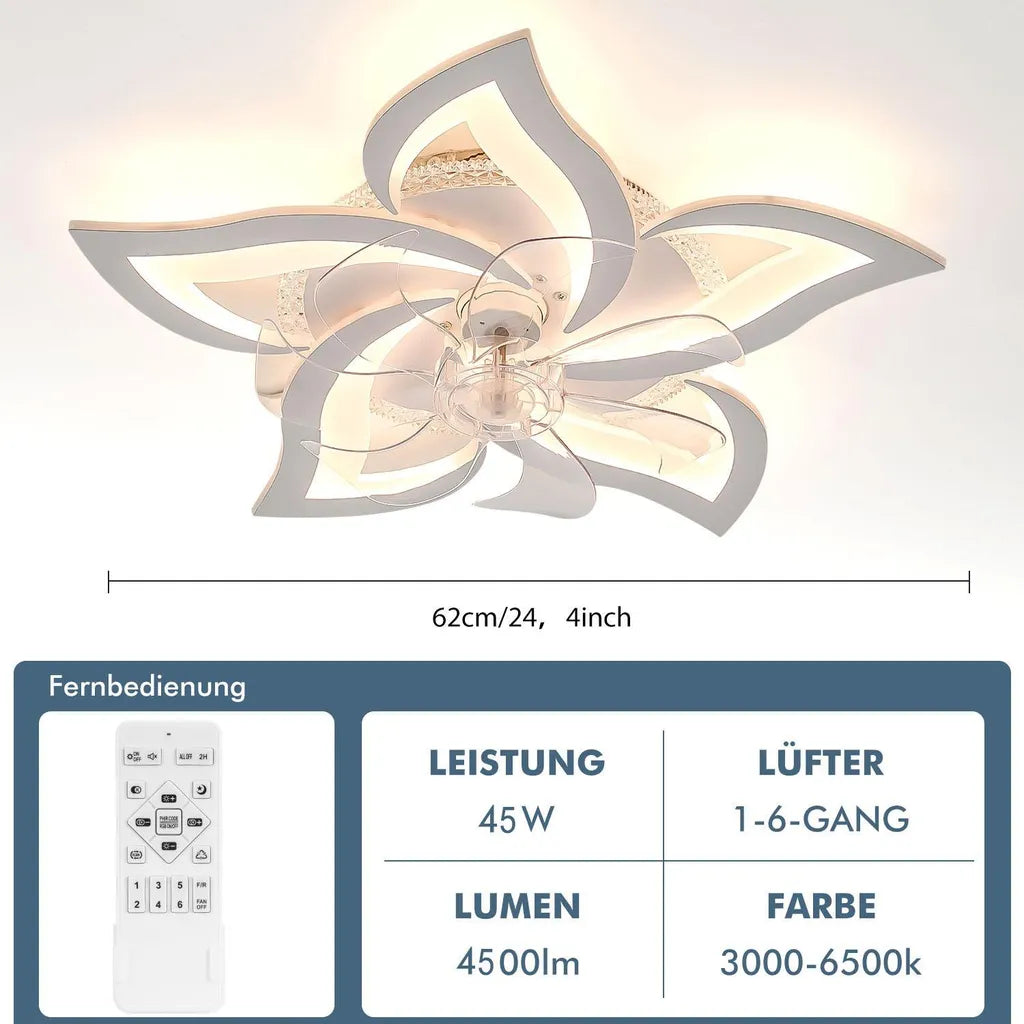 RGB-LED-Deckenventilator mit Fernbedienung