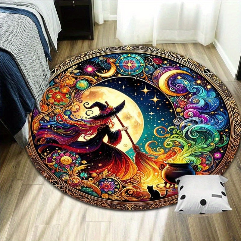 Tapis rond en velours cristal doux