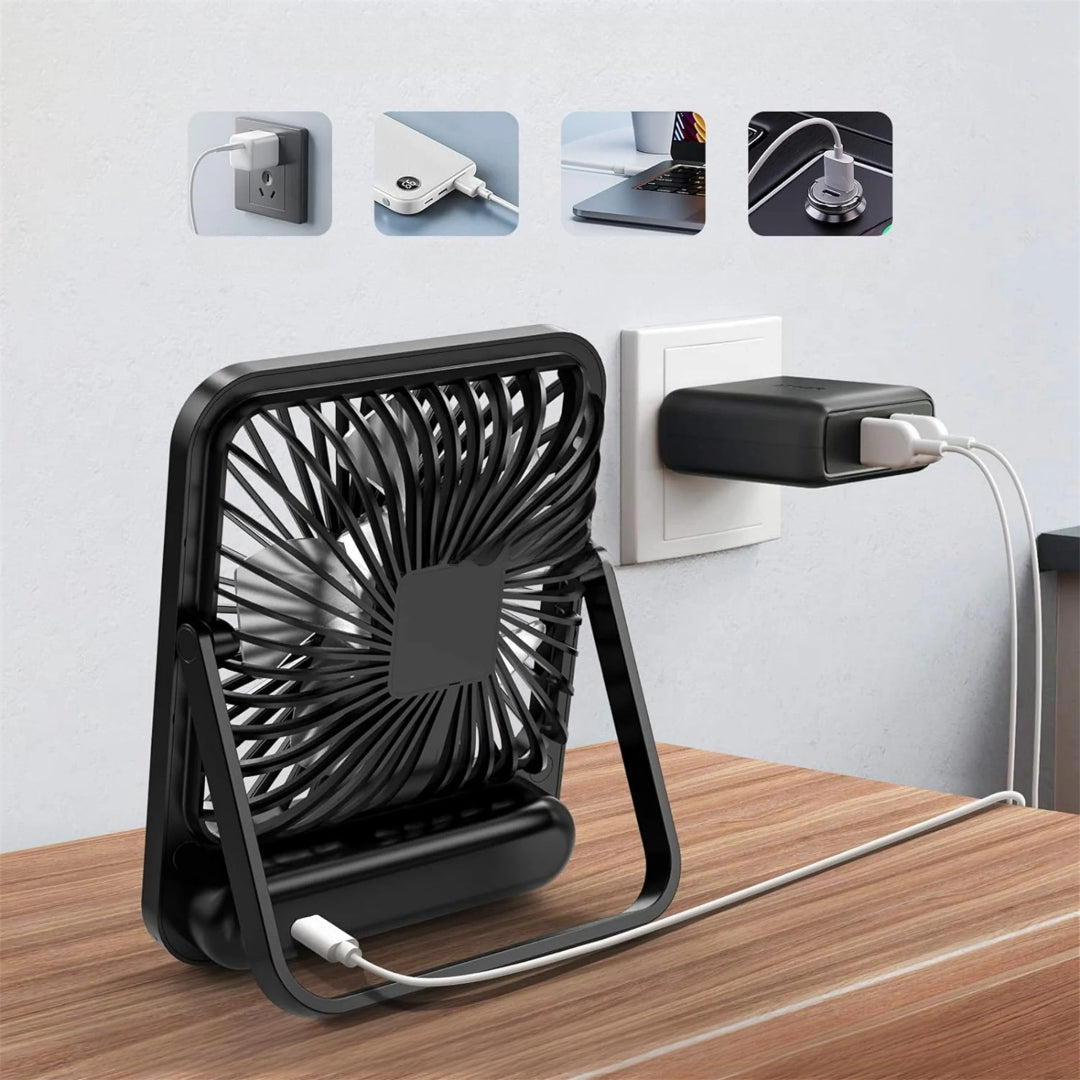 Tragbarer wiederaufladbarer USB-Tischventilator