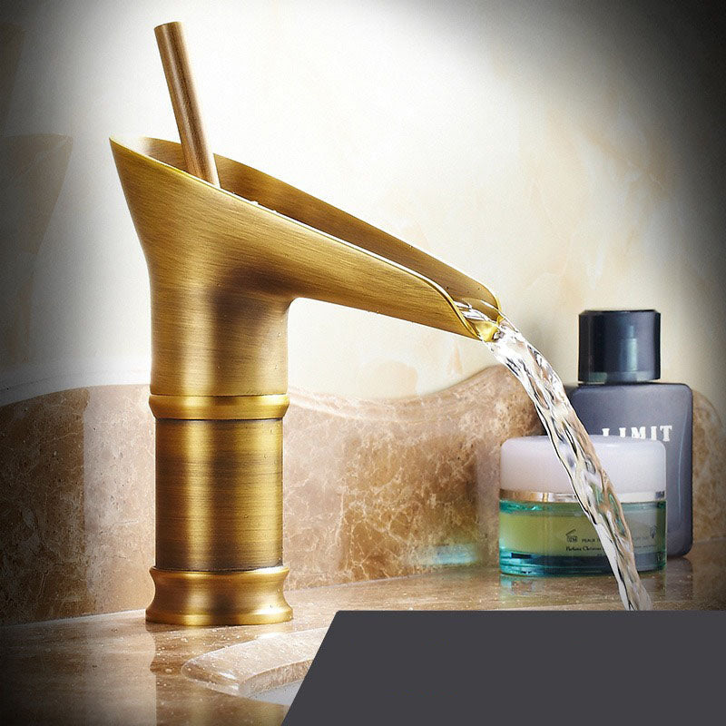 Modern waterfall basin mixer