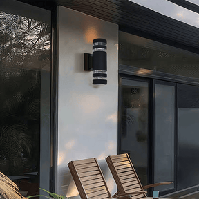 Waterproof double head outdoor wall light 