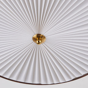 Halbeinbau-Deckenlampe mit Falten- und Perlenoptik