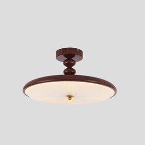 Halbeinbau-Deckenlampe mit Falten- und Perlenoptik