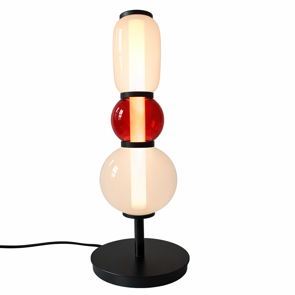 Designer-Stehlampe mit Farbdetails