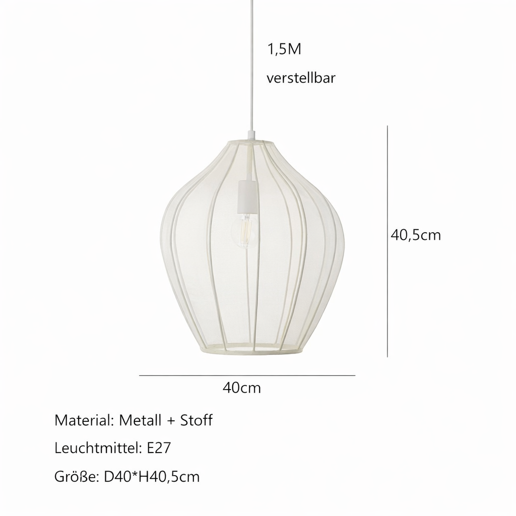 Aster Maison | Nordische Stoff-Pendelleuchte Minimalistisch