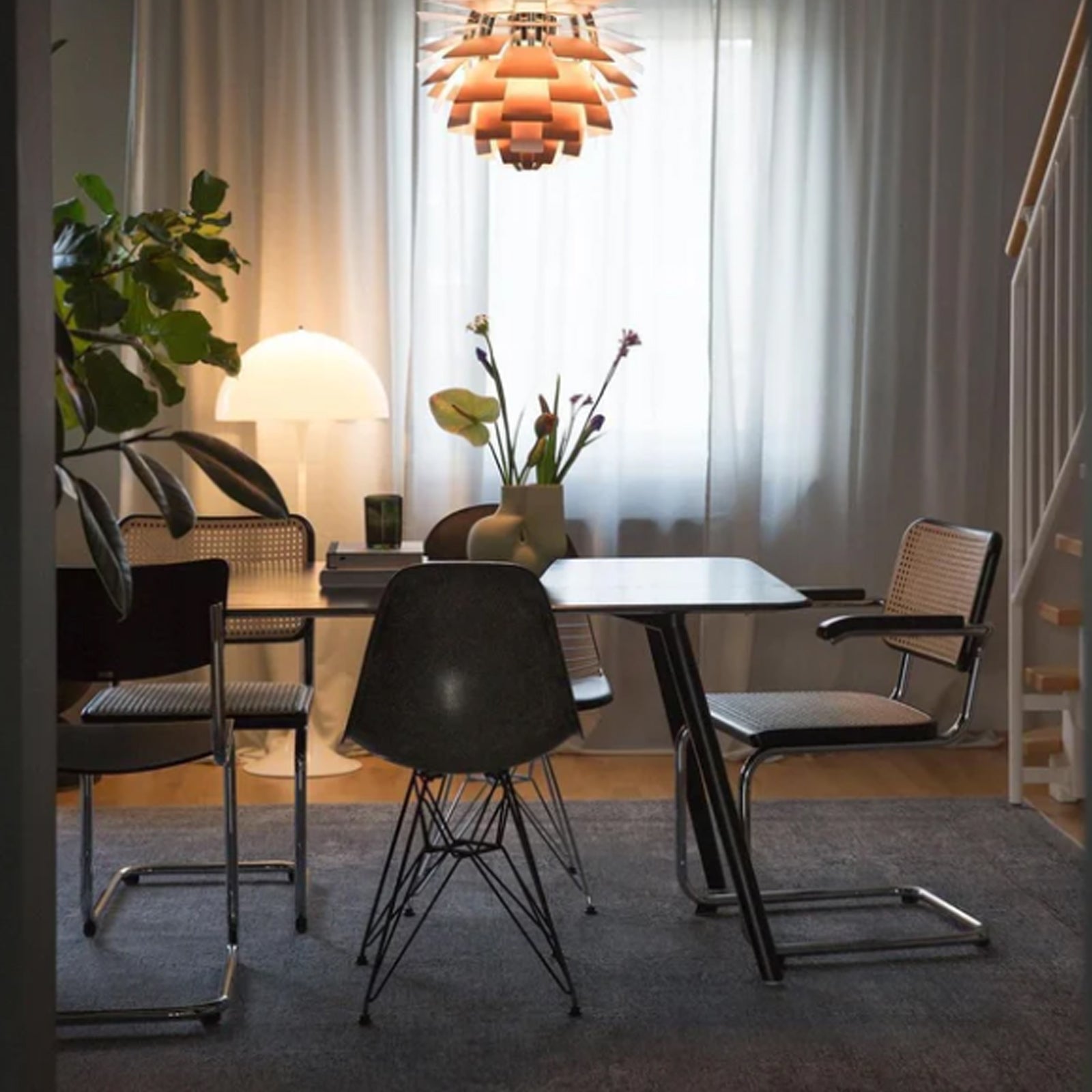 Lampadaire champignon rétro Scandi