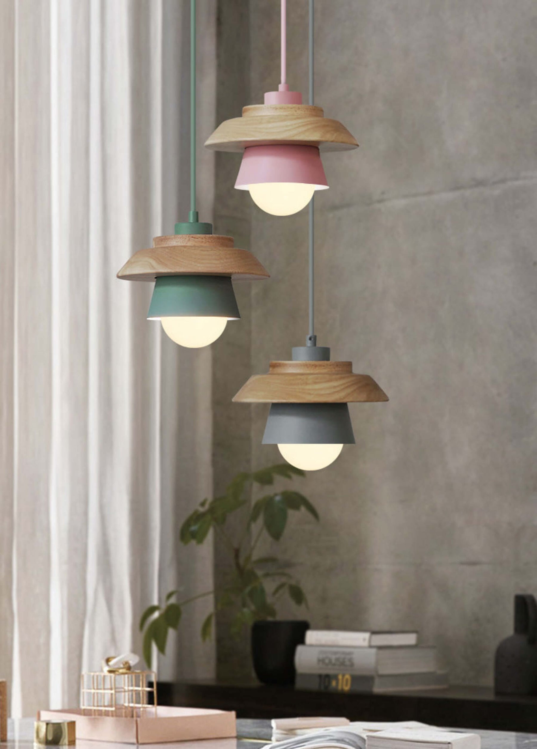 Lampe lumineuse en bois nordique