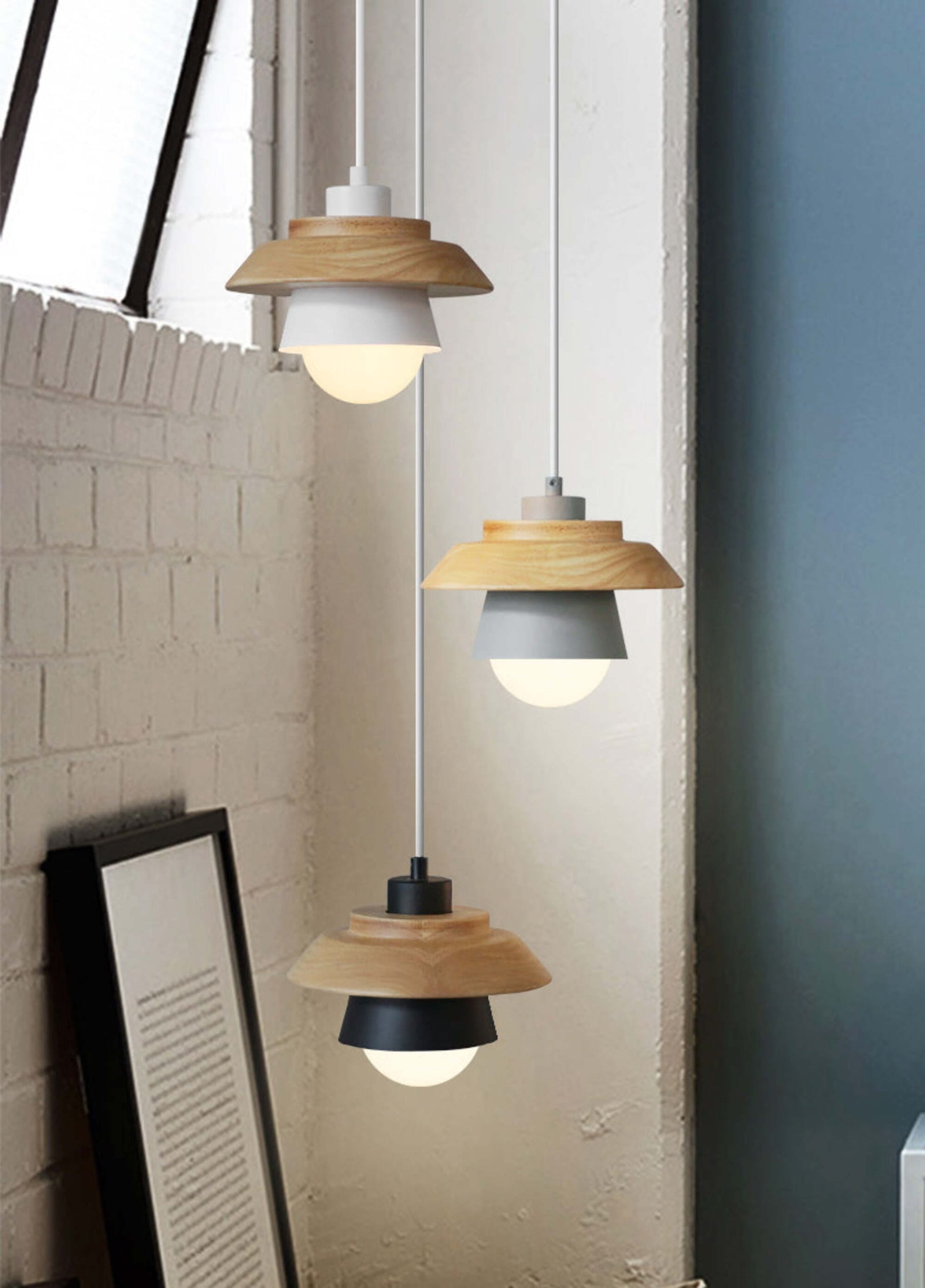 Lampe lumineuse en bois nordique