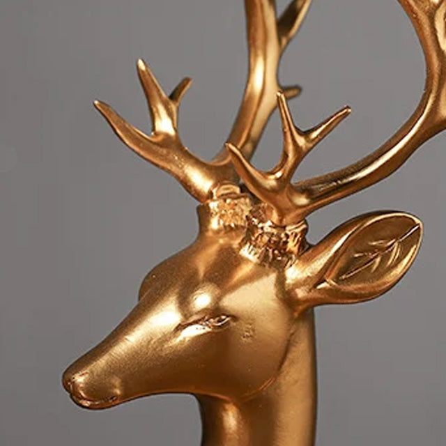 Goldenes Weinregal Hirsch dekorativ modernes Wohn Design