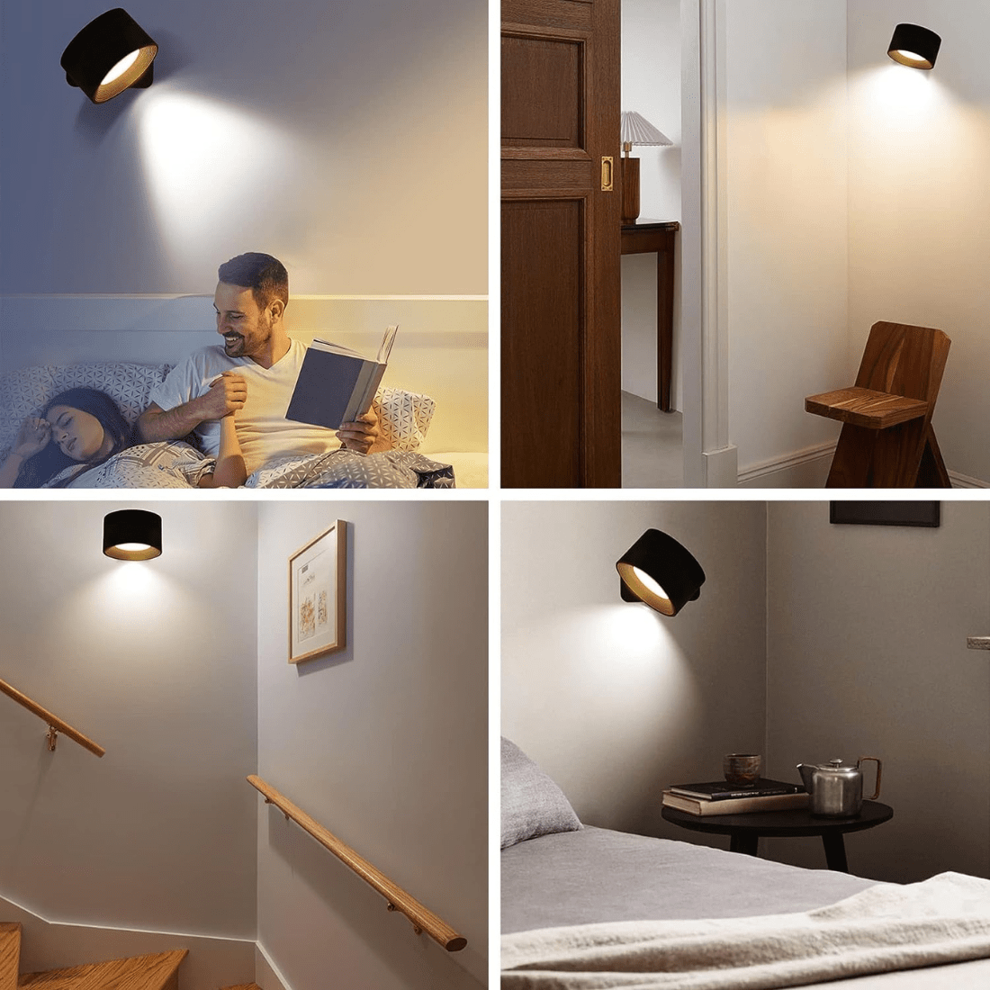 FlexiLamp – applique murale 360° sans fil et rechargeable