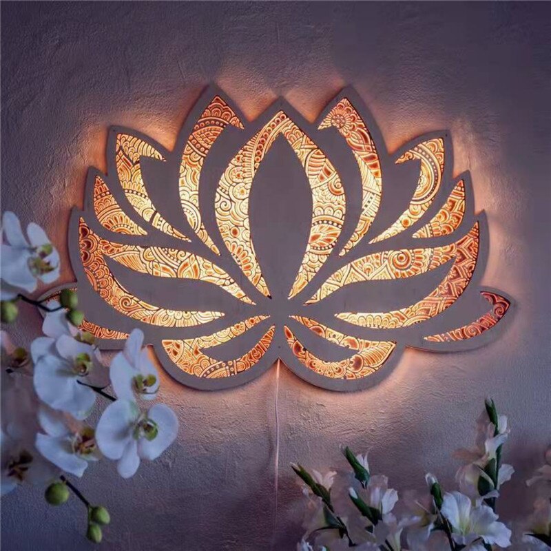 Lampe Murale Lotus Spirituel