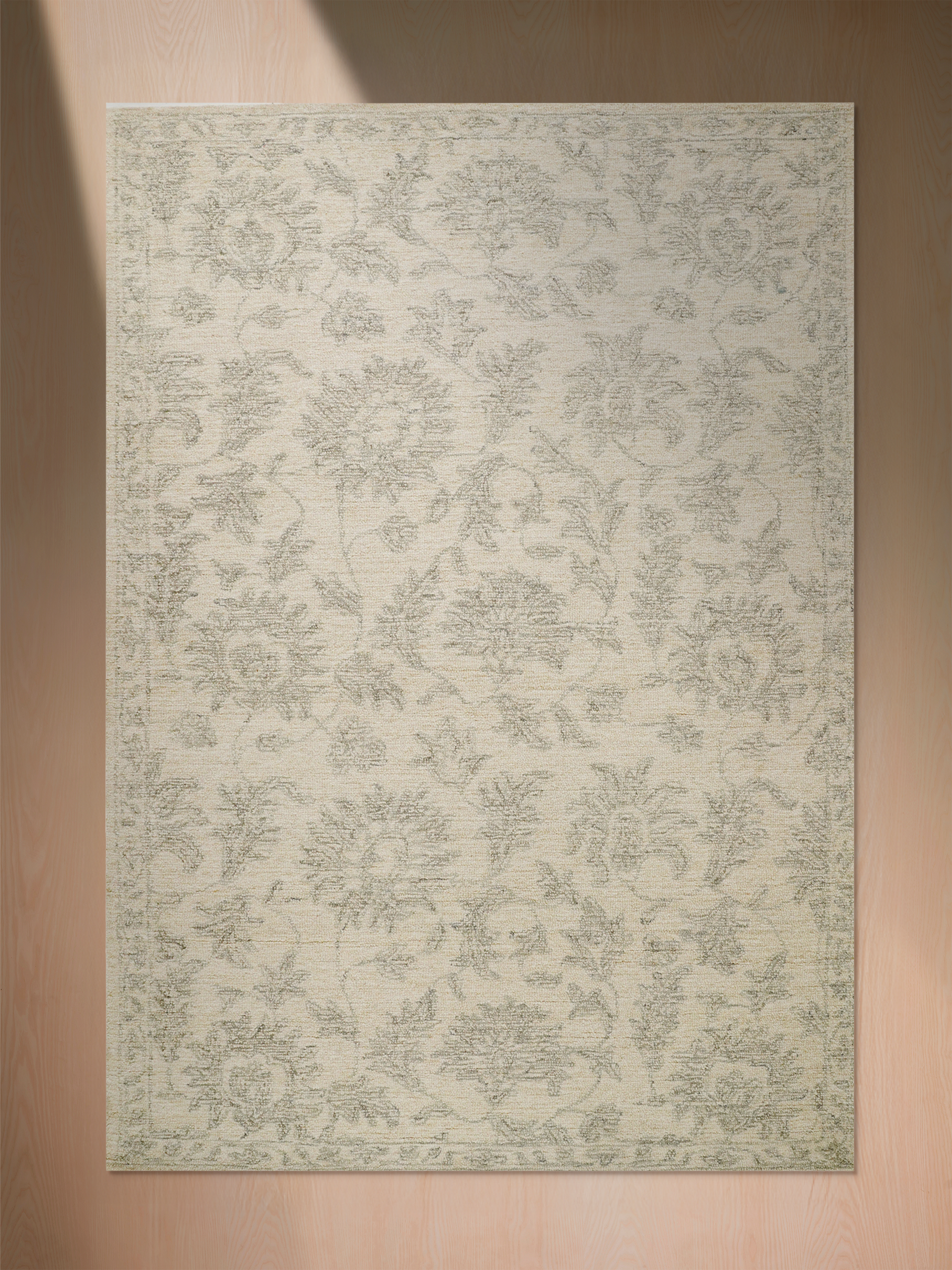 Wollteppich Beige 160x230 300x400 aus Wolle für Wohnzimmer